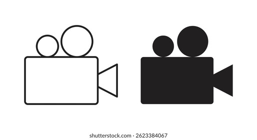 Video camera icons on white background for web