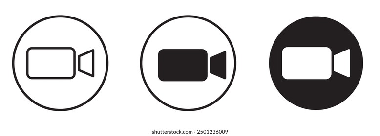 Video camera icons set on white background. Video camera vector icon. Camera Icons. Movie Sign. Cinema