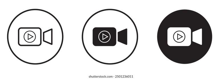 Video camera icons set on white background. Video camera vector icon. Camera Icons. Movie Sign. Cinema