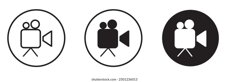 Video camera icons set on white background. Video camera vector icon. Camera Icons. Movie Sign. Cinema