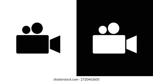 Conjunto de ícones de câmera de vídeo. ícones de vetor projetados em estilo preenchido
