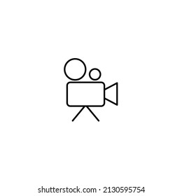 símbolos de iconos de cámara de vídeo elementos vectores para web de infografía