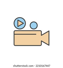 Video camera icons  symbol vector elements for infographic web