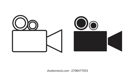 Video camera icons for use web design,logo.Symbol illustration.