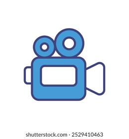 Imagem de stock de vetores de ícones da câmera de vídeo.