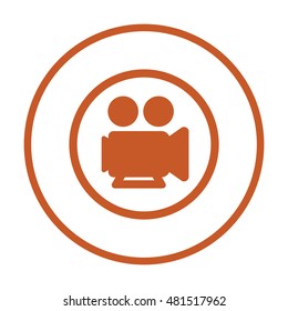 Video camera  icon,vector. Flat design.