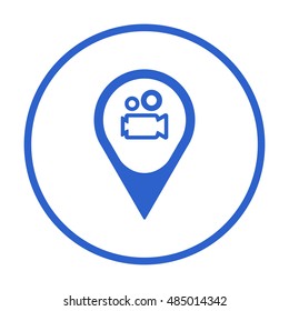 Video camera  icon,vector. Flat design.