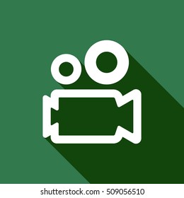 Video camera  icon,vector. Flat design.