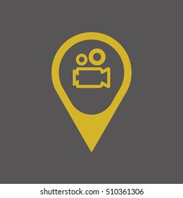 Video camera  icon,vector. Flat design.
