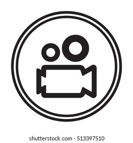 Video camera  icon,vector. Flat design.
