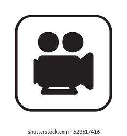 Video camera  icon,vector. Flat design.