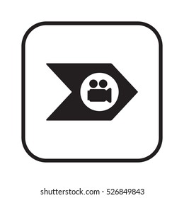 Video camera  icon,vector. Flat design.