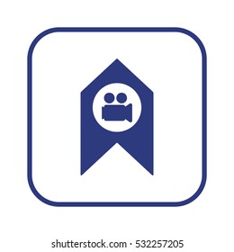 Video camera  icon,vector. Flat design.