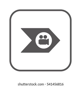 Video camera  icon,vector. Flat design.