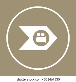 Video camera  icon,vector. Flat design.