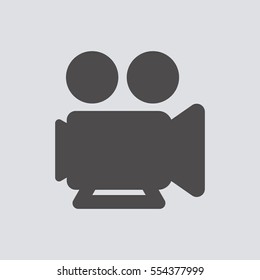 Video camera  icon,vector. Flat design.