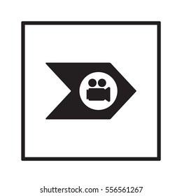 Video camera  icon,vector. Flat design.