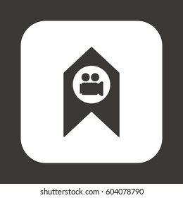 Video camera  icon,vector. Flat design.