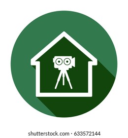 Video camera  icon,vector. Flat design.