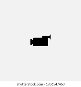 video camera icon.video camera vector on gray background