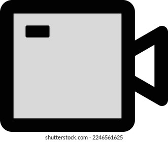 video camera illustration with flat style