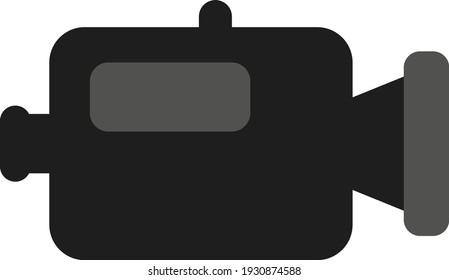 Cámara de vídeo, ilustración, vector sobre fondo blanco.
