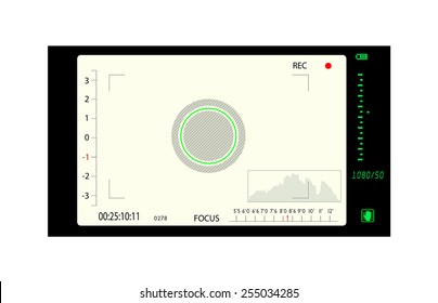 Video camera the image via the view-finder