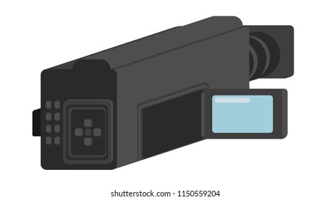 Video camera insolated vector illustration