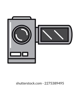 diseño de iconos aislados de cámara de vídeo