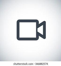 video camera isolated minimal single flat linear icon in color. Line vector icon for websites and mobile minimalistic flat design. Modern trend concept design style illustration symbol