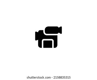 Video Camera Isolated Vector Illustration Icon. Video Camera Emoji Illustration Icon