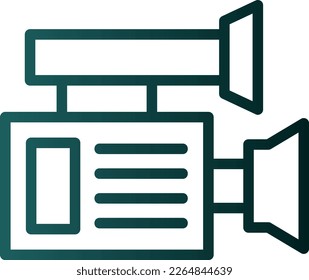 Video Camera Line GradientVector Icon Design