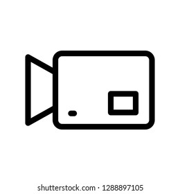 video camera line icon