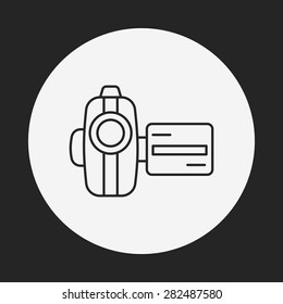 video camera line icon