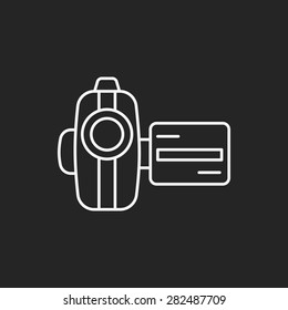 video camera line icon