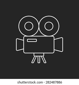 video camera line icon