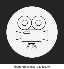 video camera line icon