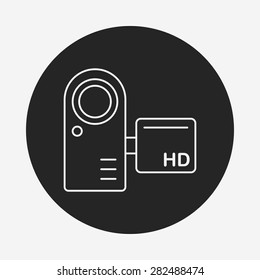video camera line icon
