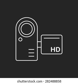 video camera line icon