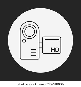 video camera line icon