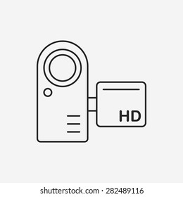 video camera line icon