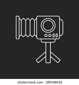 video camera line icon