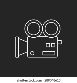 video camera line icon