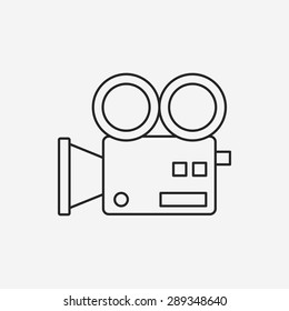 video camera line icon