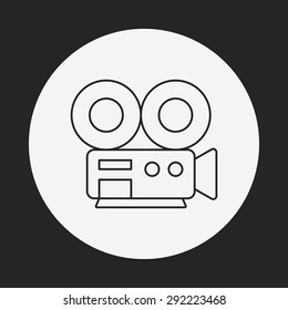 video camera line icon