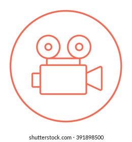 Video camera line icon.