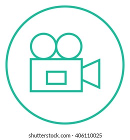 Video camera line icon.