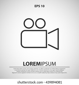 video camera line icon