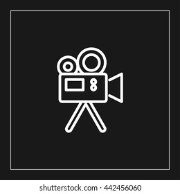 video camera line icon