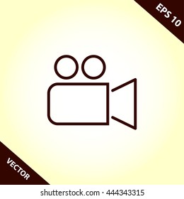 video camera line icon